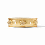 Cannes Stone Statement Hinge Bangle - Iridescent Champagne-Julie Vos-Renee Taylor Gallery