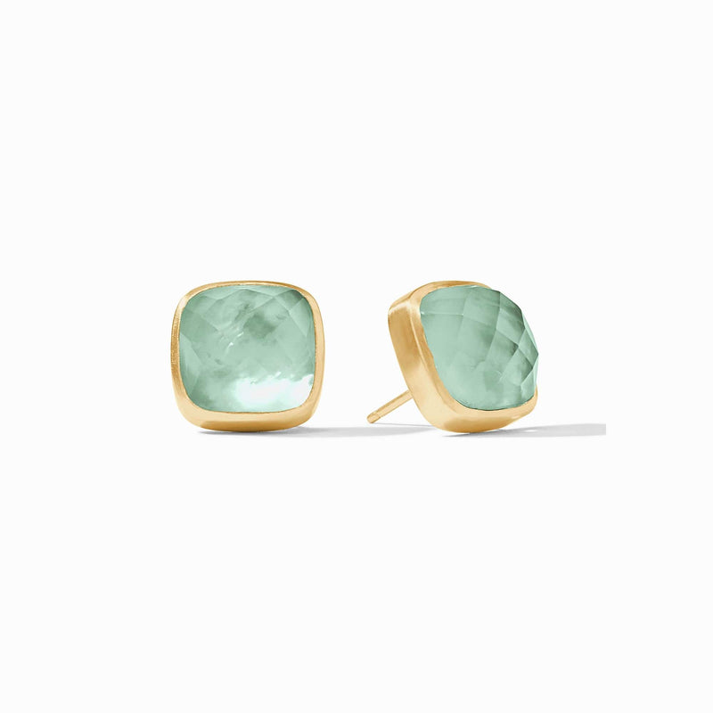 Catalina Stud Earrings - Iridescent Aquamarine Blue-Julie Vos-Renee Taylor Gallery