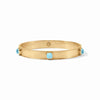 Catalina Stone Bangle - Iridescent Capri Blue-Julie Vos-Renee Taylor Gallery