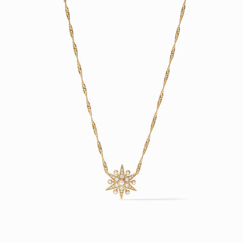 Celeste Solitaire Necklace - CZ/Pearl-Julie Vos-Renee Taylor Gallery