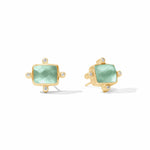 Clara Stud Earrings - Iridescent Aquamarine Blue-Julie Vos-Renee Taylor Gallery