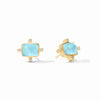 Clara Stud Earrings - Iridescent Capri Blue-Julie Vos-Renee Taylor Gallery