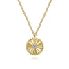 14K White-Yellow Gold Bujukan Diamond Cut Pendant Necklace - NK6862M45JJ-Gabriel & Co.-Renee Taylor Gallery