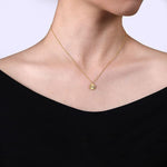 14K White-Yellow Gold Bujukan Diamond Cut Pendant Necklace - NK6862M45JJ-Gabriel & Co.-Renee Taylor Gallery