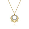 14K Yellow Gold Diamond and Diamond Cut Texture Pendant Necklace - NK7261Y45JJ-Gabriel & Co.-Renee Taylor Gallery