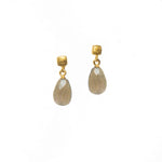 Cube Faceted Labradorite 24K Gold Vermeil Earrings-Joyla-Renee Taylor Gallery