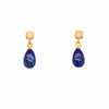 Cube Lapis 24K Gold Vermeil Earrings-Joyla-Renee Taylor Gallery