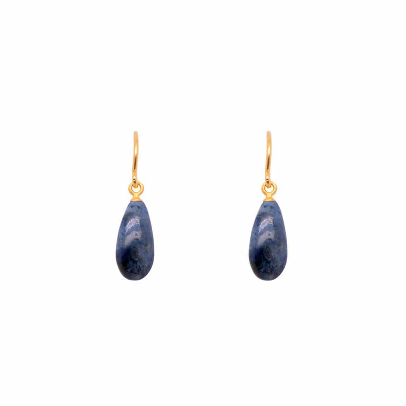 Dumitorite Polished Earrings 24k Gold Vermeil-Joyla-Renee Taylor Gallery