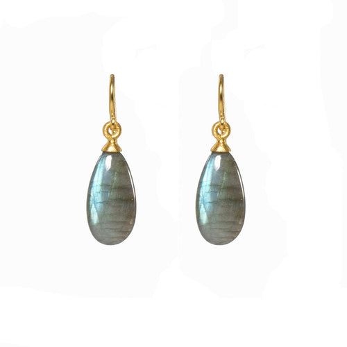 Labradorite Post 24K Gold Vermeil Earrings-Joyla-Renee Taylor Gallery