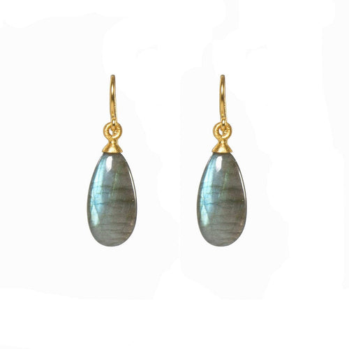 Labradorite Wire 24K Gold Vermeil Earrings-Joyla-Renee Taylor Gallery