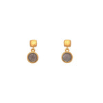 Cube Oval Labradorite 24K Gold Vermeil Earrings-Joyla-Renee Taylor Gallery