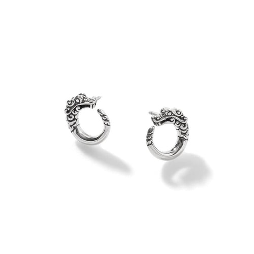 Naga Heritage Silver Stud Earrings - EB60176-John Hardy-Renee Taylor Gallery