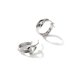 Surf Hoop Earrings, Sterling Silver - EB901147-John Hardy-Renee Taylor Gallery