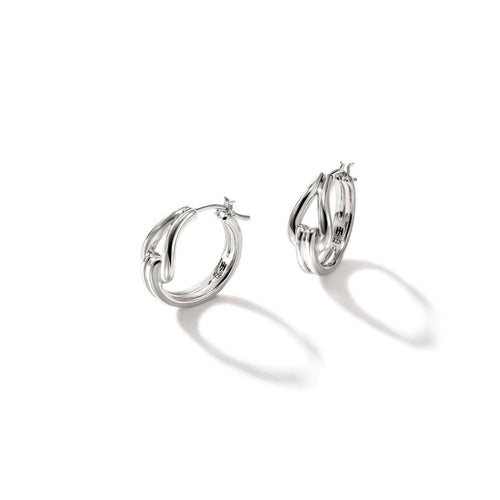 Surf Hoop Earrings, Sterling Silver - EB901147-John Hardy-Renee Taylor Gallery