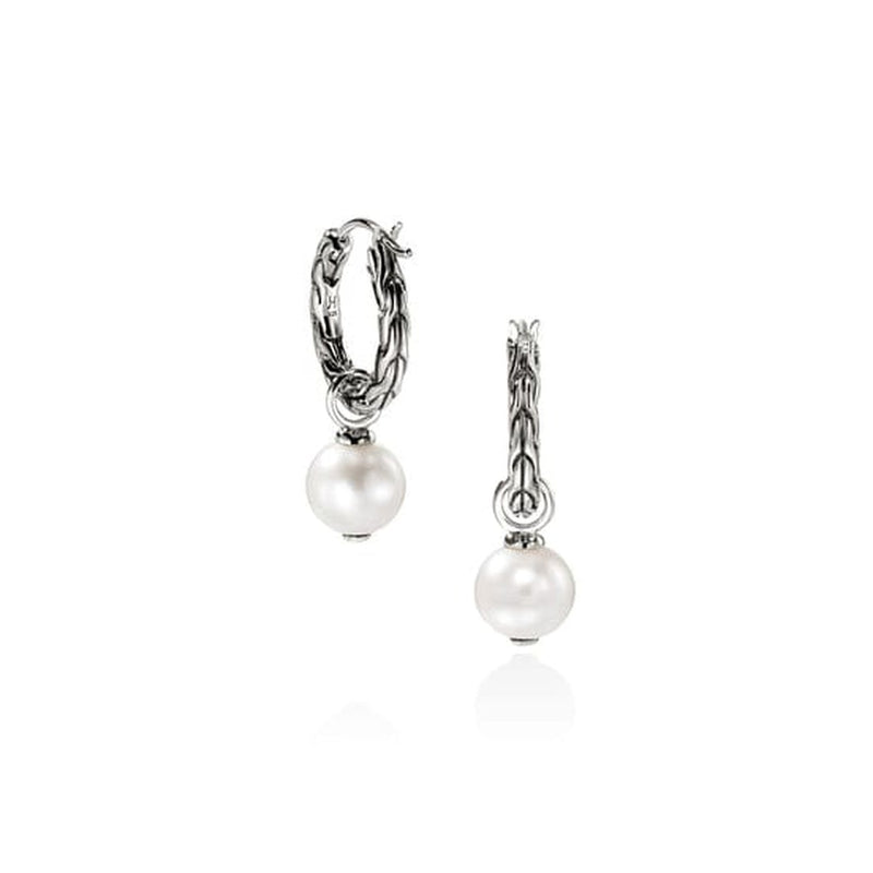 JH Essential Pearl Hoop Earrings, Sterling Silver - EB987261-John Hardy-Renee Taylor Gallery