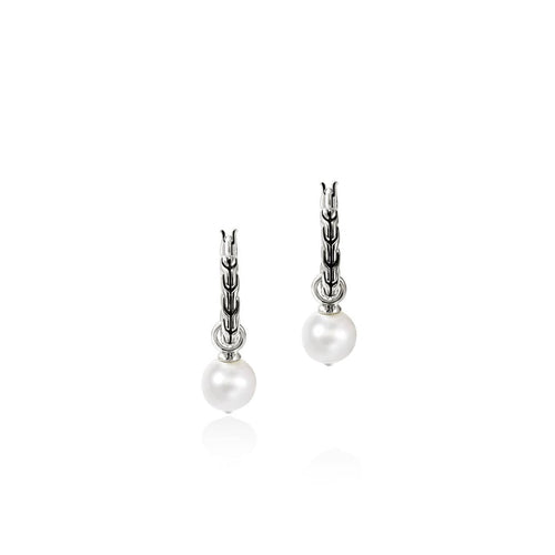 JH Essential Pearl Hoop Earrings, Sterling Silver - EB987261-John Hardy-Renee Taylor Gallery