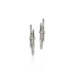 Spear Silver Diamond Pave Hoop Earrings - EBP9012472DI-John Hardy-Renee Taylor Gallery