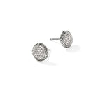 JH Essential Pavé Stud Earring, Sterling Silver, Diamonds - EBP987182DI-John Hardy-Renee Taylor Gallery