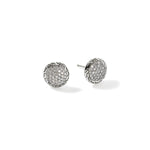 JH Essential Pavé Stud Earring, Sterling Silver, Diamonds - EBP987182DI-John Hardy-Renee Taylor Gallery