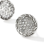 JH Essential Pavé Stud Earring, Sterling Silver, Diamonds - EBP987182DI-John Hardy-Renee Taylor Gallery