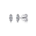 14K White Gold Marquise Shaped Diamond Studs - EG14412W45JJ-Gabriel & Co.-Renee Taylor Gallery