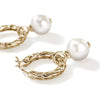 JH Essential Pearl Hoop Earring, Gold - EGG987261-John Hardy-Renee Taylor Gallery