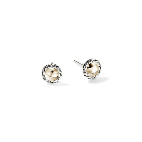 JH Essential Stud Earring, Gold, Sterling Silver, 7MM - EZZ98702-John Hardy-Renee Taylor Gallery