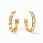 Baguette Hoop Earrings - Cubic Zirconia-Julie Vos-Renee Taylor Gallery