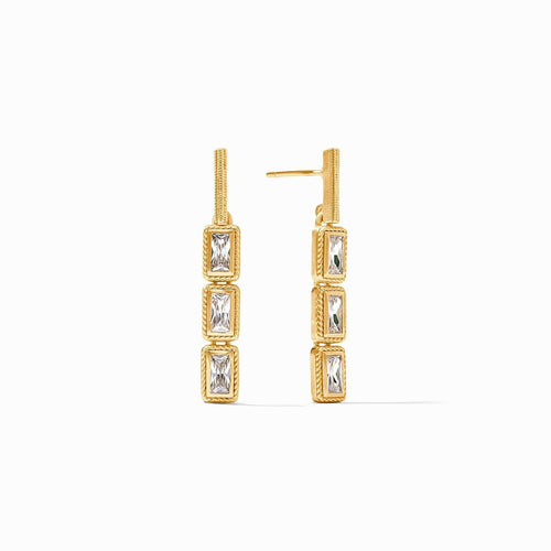 Baguette Tier Earrings - Cubic Zirconia-Julie Vos-Renee Taylor Gallery