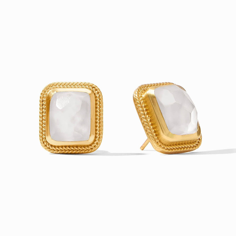 Cheval Stone Stud Earrings - Iridescent Clear Crystal-Julie Vos-Renee Taylor Gallery