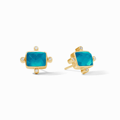 Clara Stud Earrings - Iridescent London Blue-Julie Vos-Renee Taylor Gallery