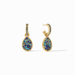 Luna Teardrop Hoop & Charm Earring - Ombre Blue-Julie Vos-Renee Taylor Gallery