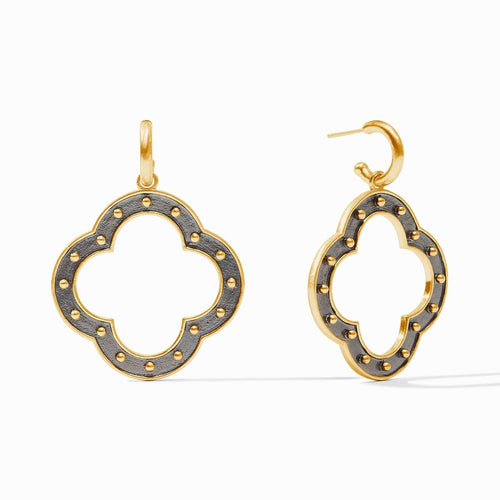 SoHo Statement Hoop & Charm Earrings - Mixed Metal-Julie Vos-Renee Taylor Gallery