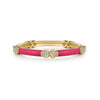 14K Yellow Gold Diamond Stackable Ring with Pink Enamel - LR52659EFY45JJ-Gabriel & Co.-Renee Taylor Gallery