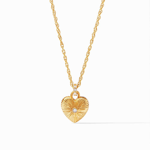 Esme Heart Solitaire Necklace - Cubic Zirconia-Julie Vos-Renee Taylor Gallery