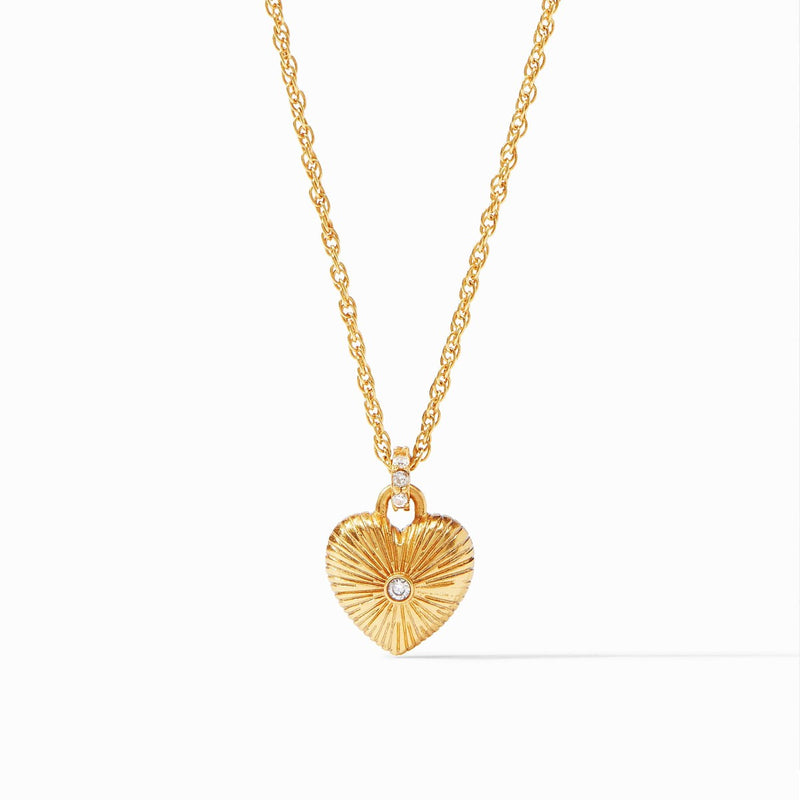 Esme Heart Solitaire Necklace - Cubic Zirconia-Julie Vos-Renee Taylor Gallery