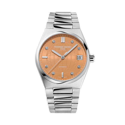 Highlife Ladies Automatic - Orange-Frederique Constant-Renee Taylor Gallery