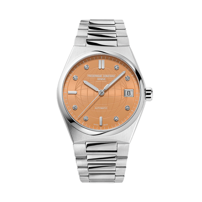 Highlife Ladies Automatic - Orange-Frederique Constant-Renee Taylor Gallery