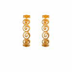 Gratitude Hoop 24K Gold Vermeil Earrings-Joyla-Renee Taylor Gallery