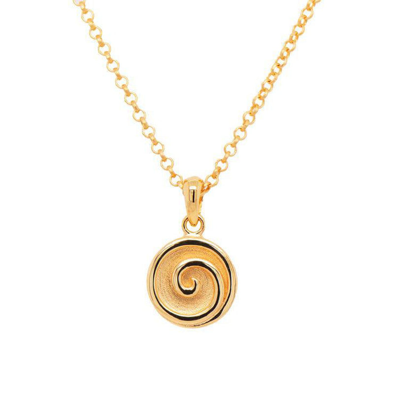 Gratitude Solid With Chain 24K Gold Vermeil Pendant-Joyla-Renee Taylor Gallery