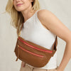 CHARLES CROSSBODY LRG - Mahogany Pebble/Brushed Gold Red Zip-Hammitt-Renee Taylor Gallery