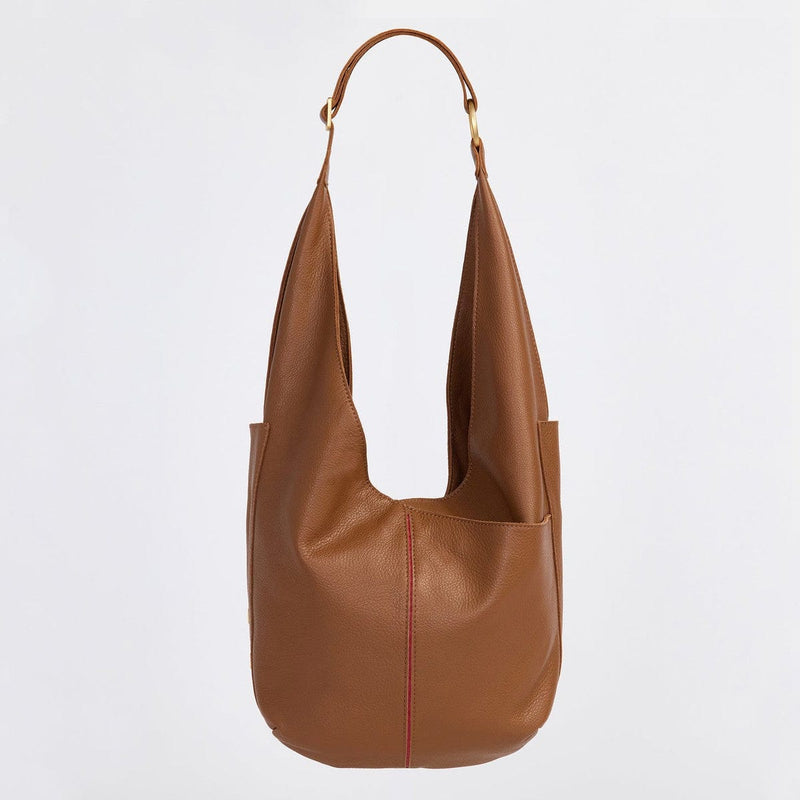 TOM ZIP - Mahogany Pebble/Brushed Gold Red Zip-Hammitt-Renee Taylor Gallery