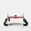 TONY SML - Clear/Black/Brushed Gold Red Zip-Hammitt-Renee Taylor Gallery