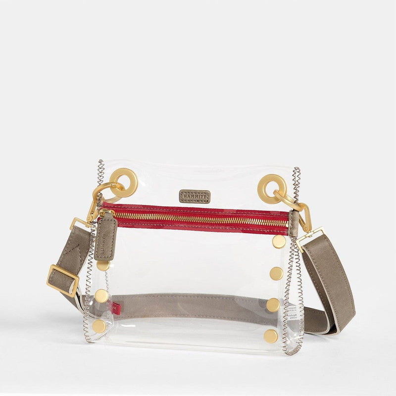 TONY SML - Clear Pew/Brushed Gold Red Zip-Hammitt-Renee Taylor Gallery
