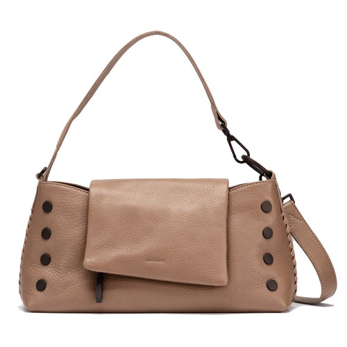 VIP SATCHEL - Caffe Tan/Brushed Silver-Hammitt-Renee Taylor Gallery