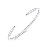 High Polished 14K White Gold Split Cuff Bracelet - BG4075W4JJJ-Gabriel & Co.-Renee Taylor Gallery