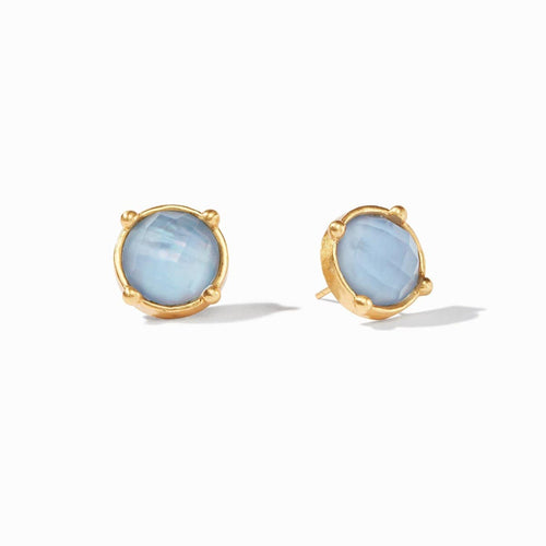 Honey Stud Earrings - Iridescent Chalcedony Blue-Julie Vos-Renee Taylor Gallery