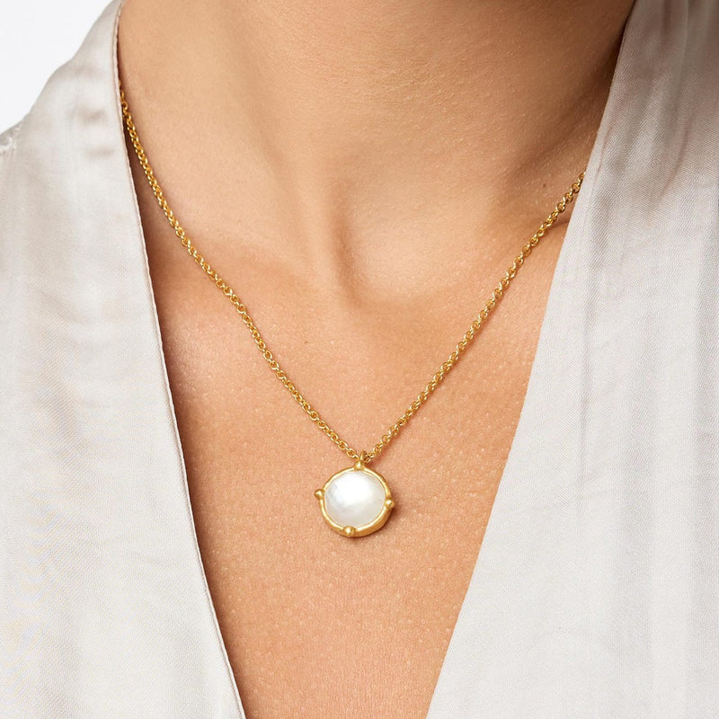 Honeybee Solitaire Necklace - Iridescent London Blue-Julie Vos-Renee Taylor Gallery