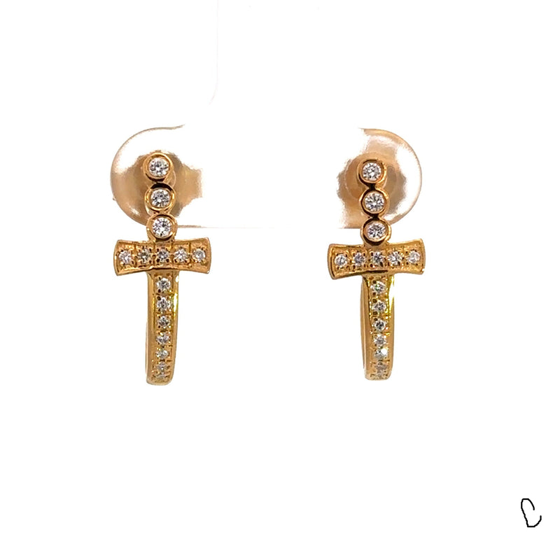 14K Gold & Diamond Earring - M9410