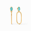 Ivy Statement Earrings - Iridescent Bahamian Blue-Julie Vos-Renee Taylor Gallery